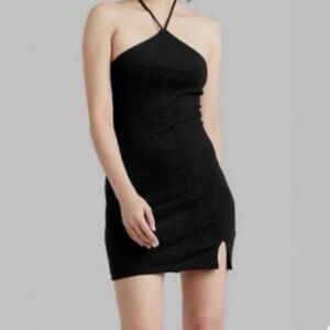 Wild Fable Sleeveless Side Slit Bodycon Dress - Black Size L
